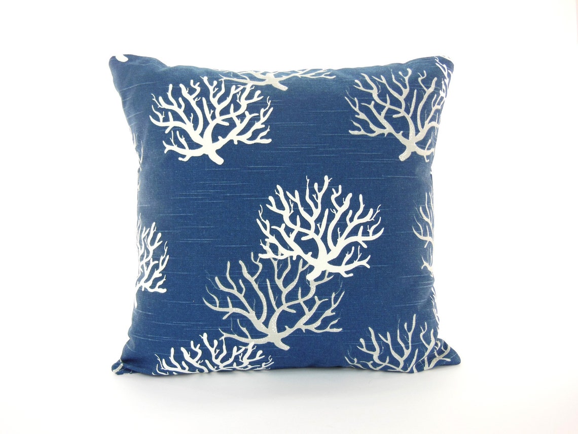 Navy Buffalo Check Farmhouse Pillow COVER Italian Denim Etsy