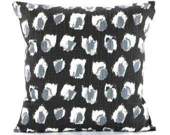 Black Gray Throw Pillow Cover, Decorative Charcoal Gray Pillow Cushion, Modern Designer ,Charcoal Gray Pillow, Couch Sofa Linen Shams