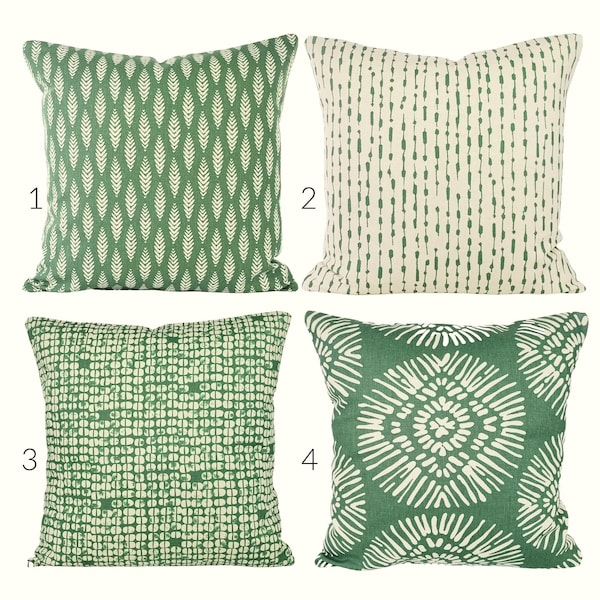 Green Pillows Throw Pillow Covers Designer Green Cream Home Decor Euro Shams Scott Living Cushion, Seams To Me