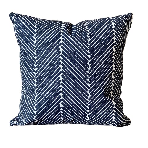 Blue Decorative Pillow Covers Two Navy Chevron Throw Pillow Etsy