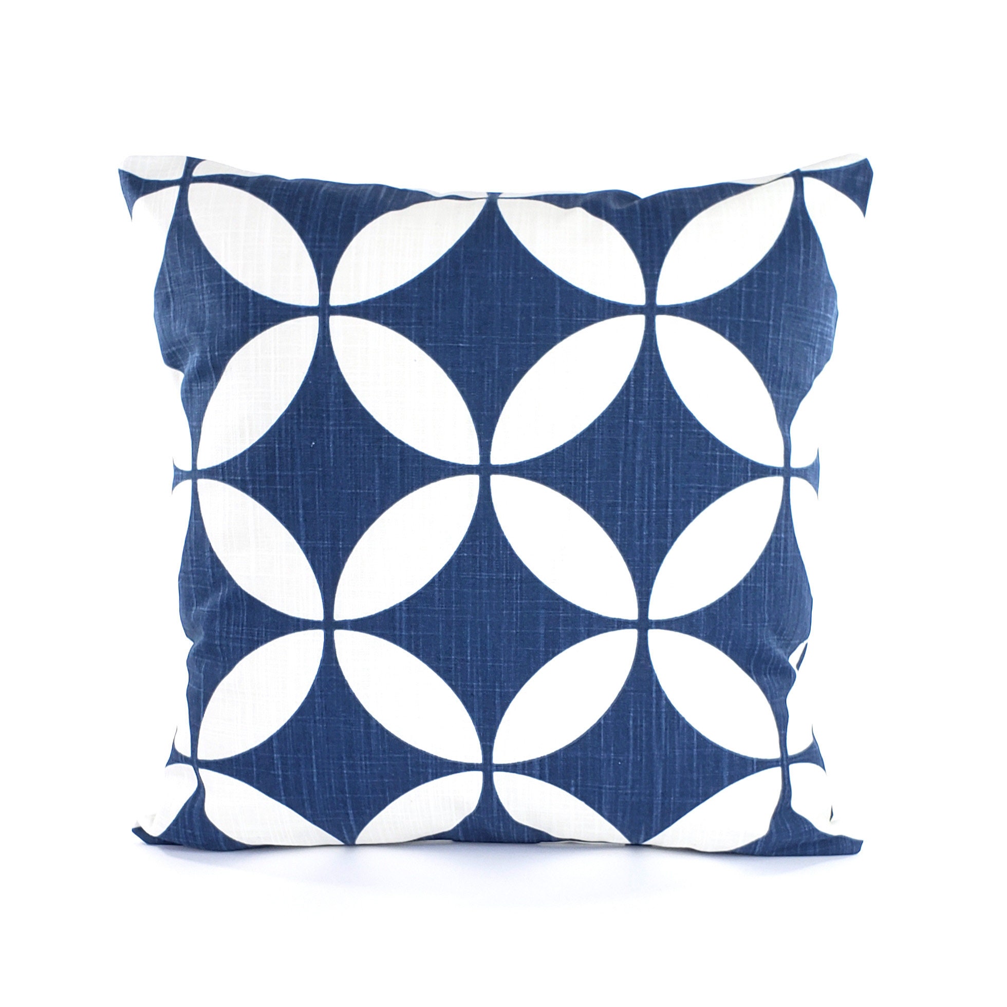 Navy Bold Geometric Throw Pillow Modern Cushion Cover Designer Etsy