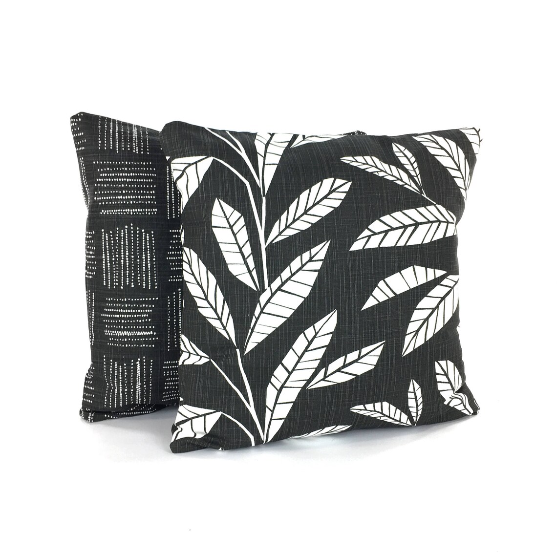 Black Throw Pillow COVERS Decorative Pillow Black White Home Etsy