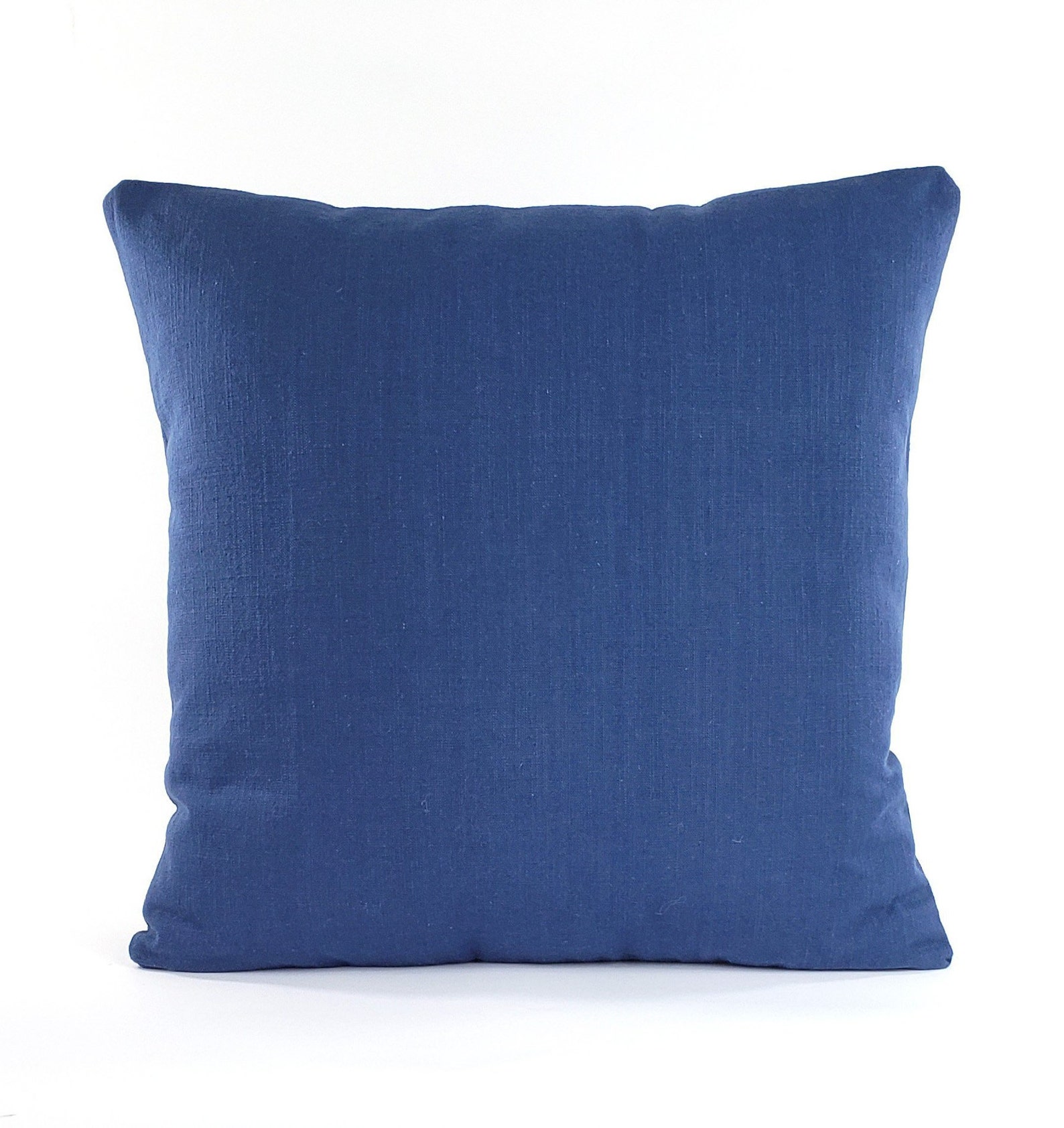 Solid Navy Pillow Cover farmhouse Italian Denim decorative Etsy