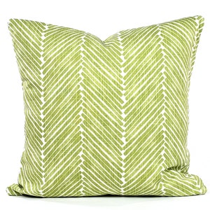 Chartreuse Pillow Chevron Pillow COVER Lime/Pear Green Throw Pillow Cushion, Chevron Accent Pillow, Chartreuse White Shams