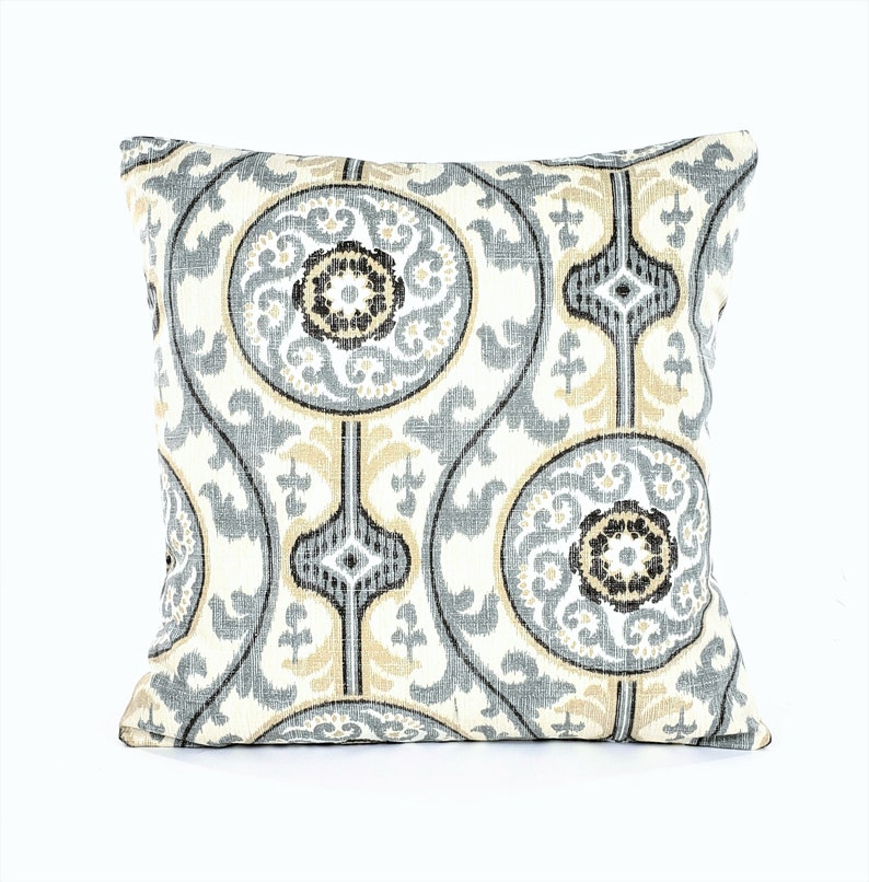 Farmhouse Pillows Gray Tan Throw Pillow Covers Grey Etsy