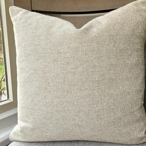 Tan Beige Pillow COVERS Natural Linen Slub Cushion Textured Denton Pillow Euro Shams Bedding Earthy Tones Pillow Cover Textured Throw Pillow