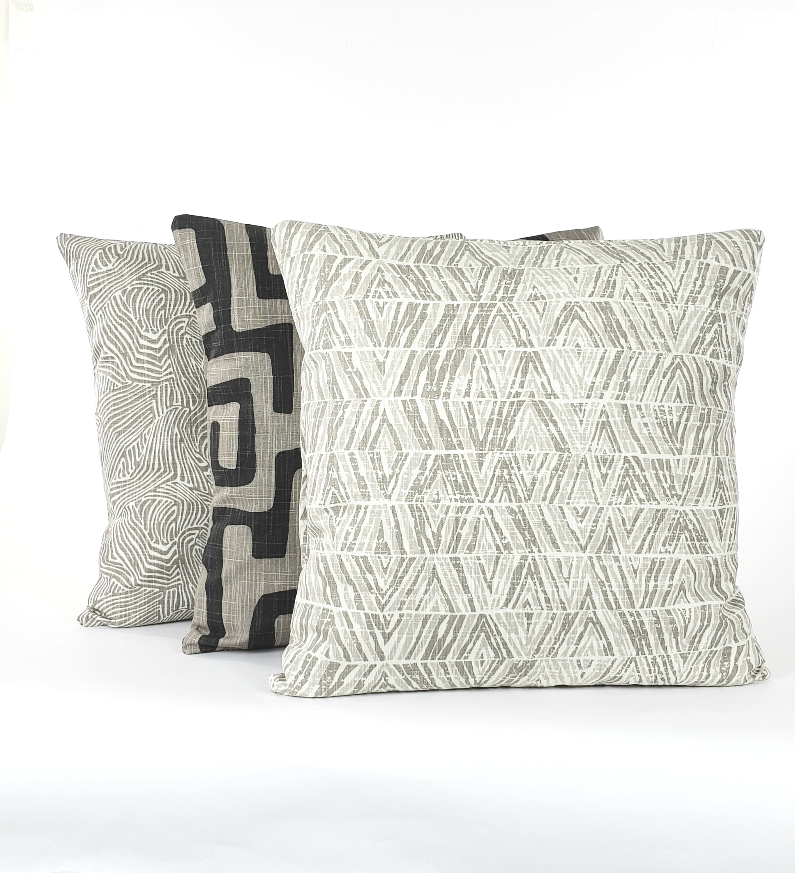 Black Taupe PillowTan Decorative Throw Pillow COVER Etsy