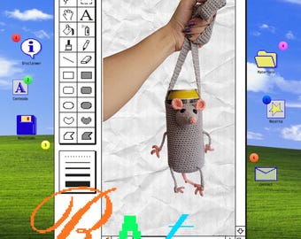 CROCHET PATTERN - Rat / Mouse can case | Digital PDF pattern| Beerat