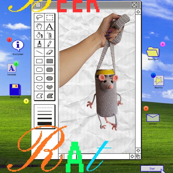 CROCHET PATTERN - Rat / Mouse can case | Digital PDF pattern| Beerat