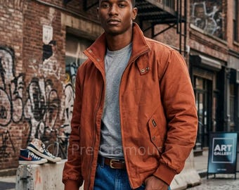 Handmade-Inspired TV-Series Wrangler Steve Jacket: Brown Suede Leather