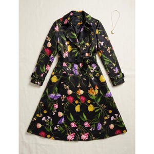 Floral Trench Coat - Etsy
