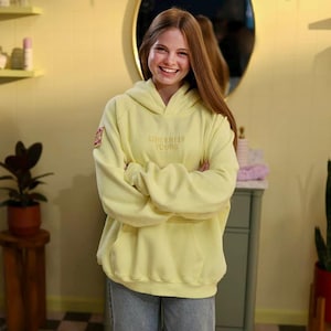 Handgefertigt Mit freundlichen Grüßen Ihre Matter Salish Fleece Hoodie - Cosplay Gelb Oversized Sweatshirt