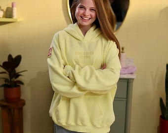 Handmade Sincerely yours Matter Salish Fleece Hoodie – Cosplay Yellow Oversized Sweatshirt