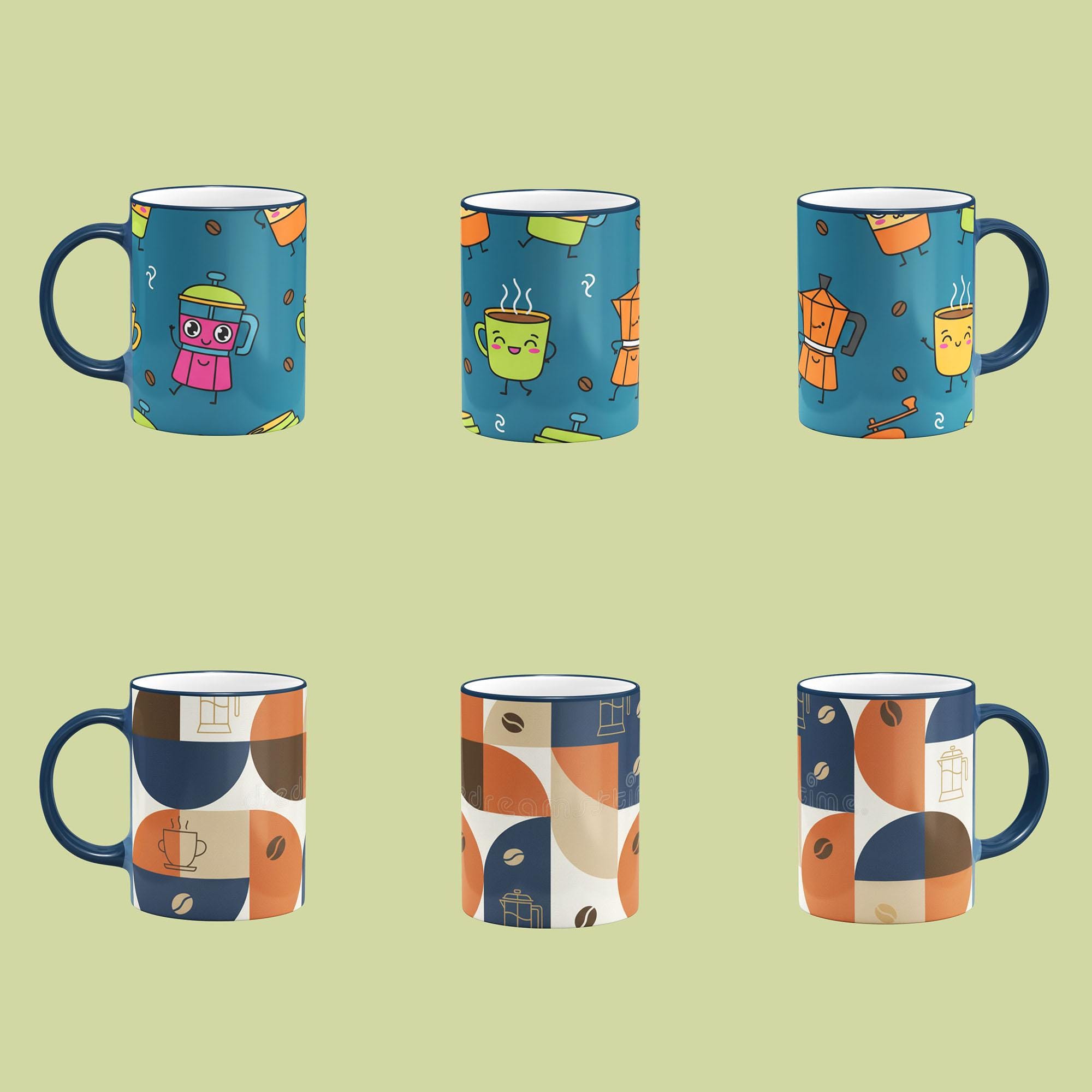 25 Coffee Mug Wrap PNG Bundle | 11oz & 15oz Mug Sublimation Designs ...