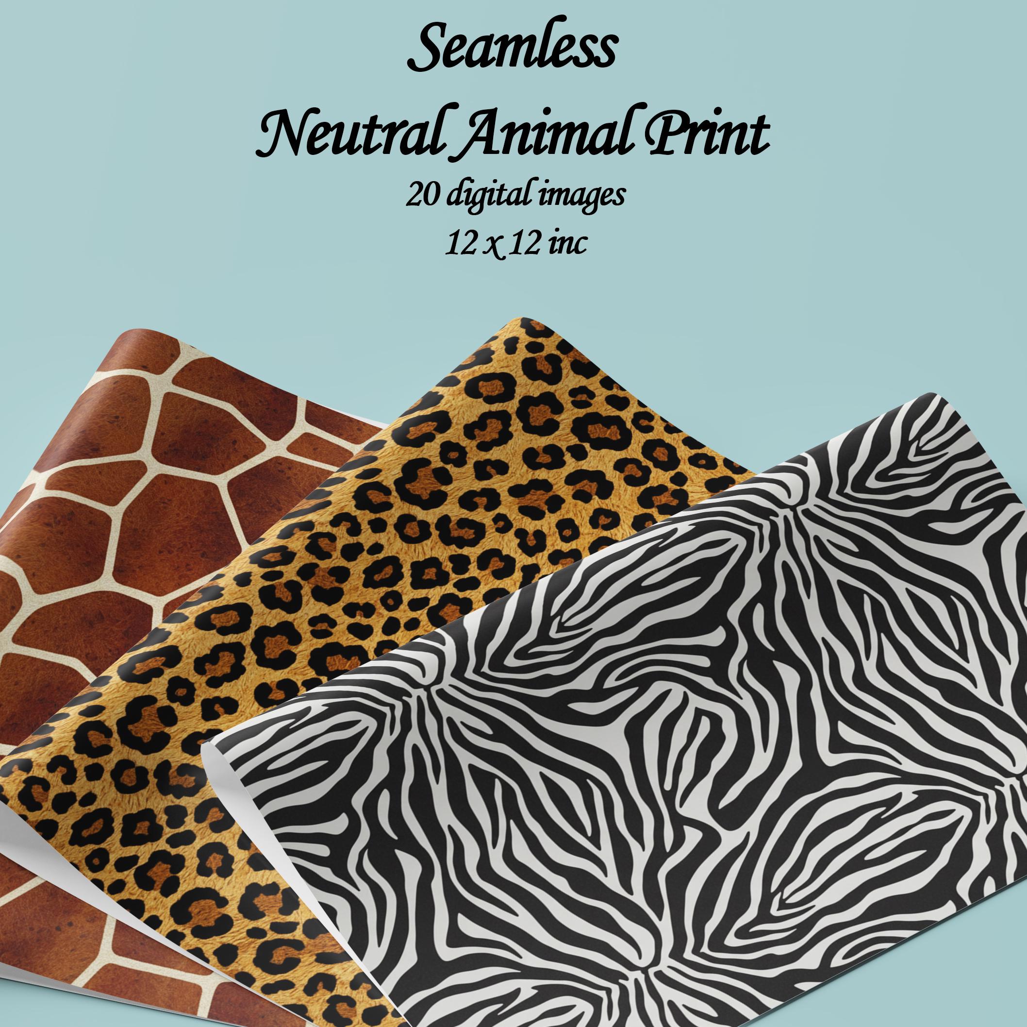 Animal Skin Digital Paper | Safari Pattern Bundle | Leopard, Zebra ...