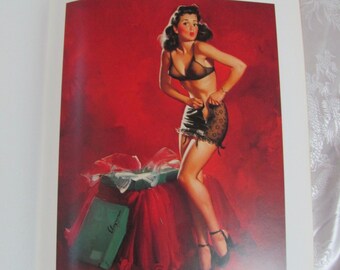 Elvgren "I Must Be Going To Waist" Circa 1950 Pin Up Poster Print Wall Art for Framing 14" x 9.5" - Unframed - Many others in my shop