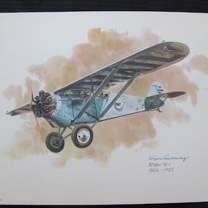Plakat Vintage United Airlines Print - Ryan M-1 - Galloway Litho Litografia