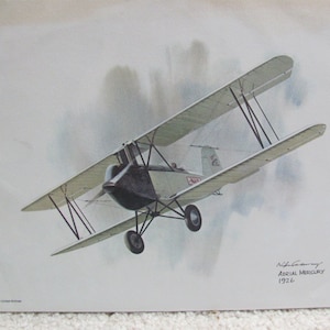 Stary plakat United Airlines Print - Aerial Mercury 1926 - Galloway Litho Litografia