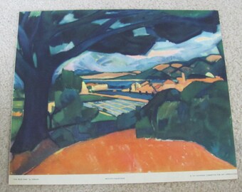 Andre Derain &quot;The Blue Oak&quot; Vintage Print for Framing - 1937 National Committee for Art Appreciation Litho Lithograph 11&quot; x 13&quot;