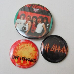 Def Leppard - Rock Band -  Pin  Back Button Lapel Pins - Unused New Old Stock - Many others to choose from in my shop!!