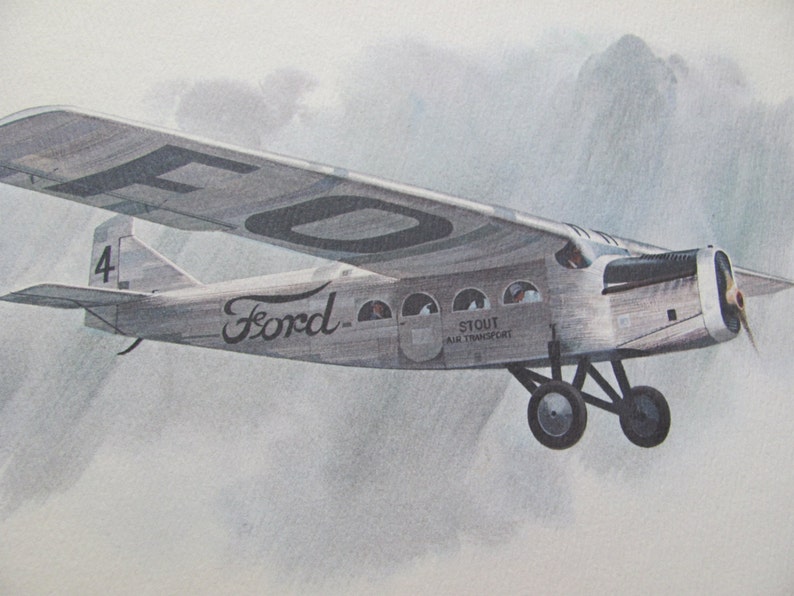Ford 2-AT Galloway Vintage United Airlines Print Poster