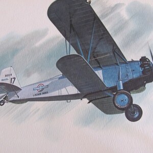 Stary plakat United Airlines Print - Stearman M-2 Speedmail 1929-1930 - Galloway Litho Litografia
