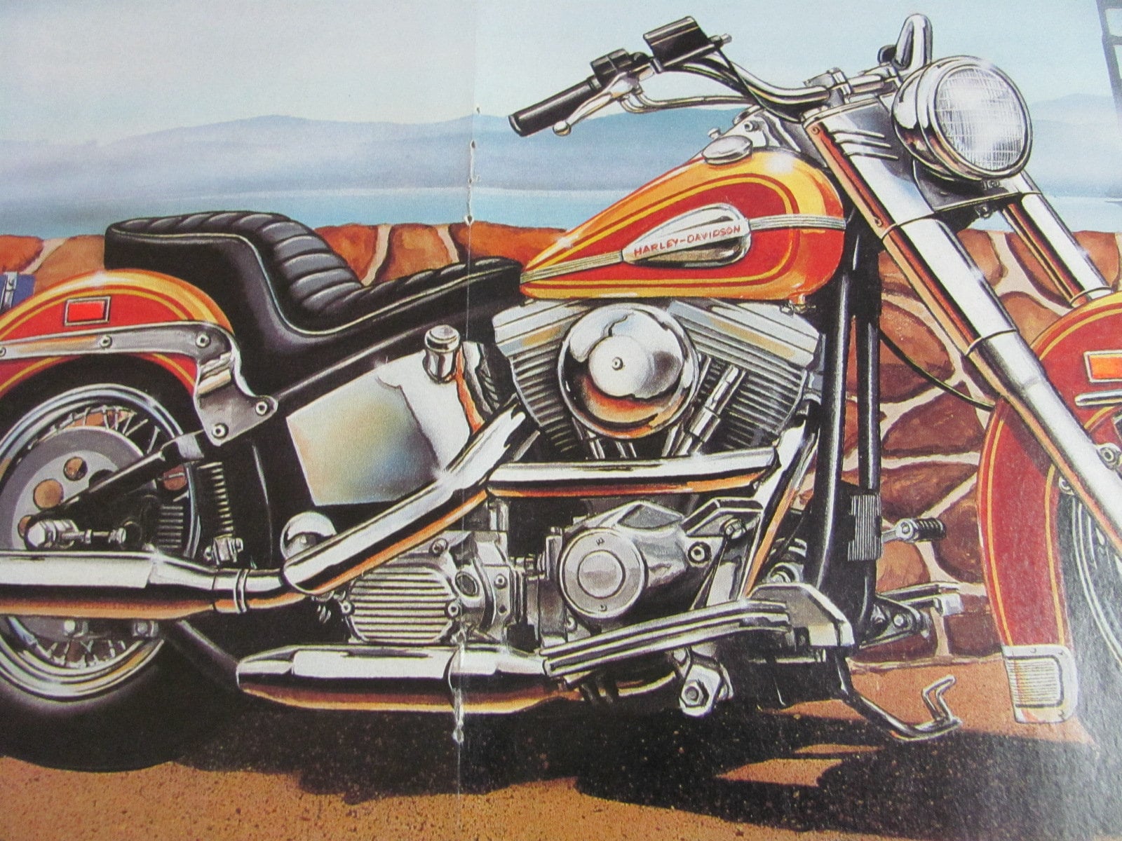 David Mann Art Centerfold // Easyriders Magazine Biker Motorcycle