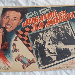 Vintage Spaans-Mexicaanse filmlobbykaartposter - Jugando con la Muerte - Playing God //originele filmposters theater theater bioscoop