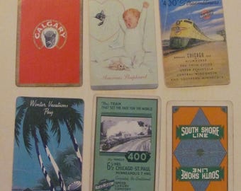 ヴィンテージSouthern Pacific 鉄道トランプ cards Vintage Set of 52 Playing Cards Southern Pacific Lines Assorted