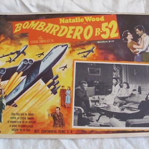 Vintage Spaans-Mexicaanse filmlobbykaartposter - Bombardero B-52 / / Movie Theatre Cinema Memorabilia Collectible Wall Art Original