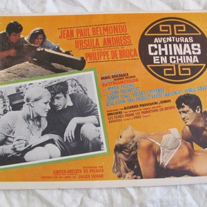 Vintage Spaans-Mexicaanse filmlobbykaartposter - Aventuras Chinas en China - Chinese avonturen in China//originele theater/bioscoop
