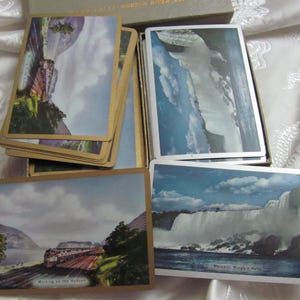 New York Central System Niagara Falls Hudson River Railroad Train Playing Cards // Boxed Double Set of 2 Decks Complete