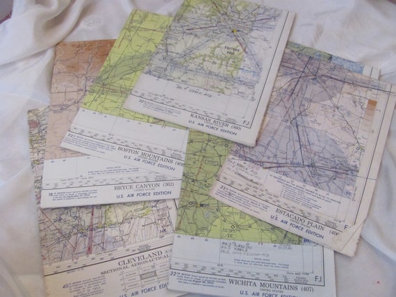 Vintage Aeronautical Charts For Sale