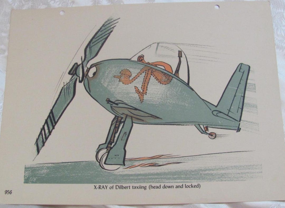 Dilbert Groundloop Cartoon Robert Osborn // Aviation Aircraft Pilot ...