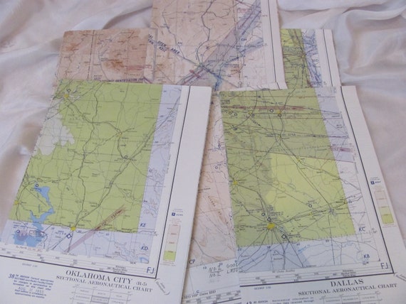 Vintage Aeronautical Charts For Sale