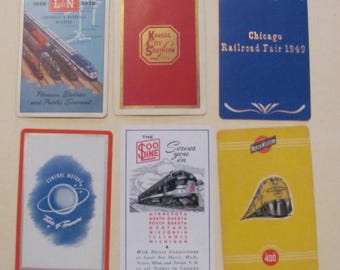 Vintage Set of 52 Playing Cards Southern Pacific Lines Assorted