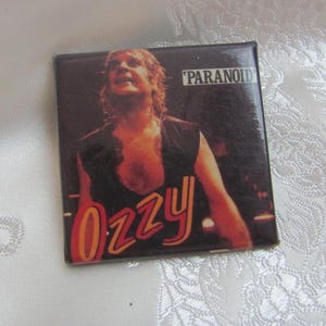 Ozzy Osborne - Rock Band Black Sabbath Paranoid -  Pin Back Button Lapel Pin - Unused New Old Stock - Many more to choose from in my shop!!