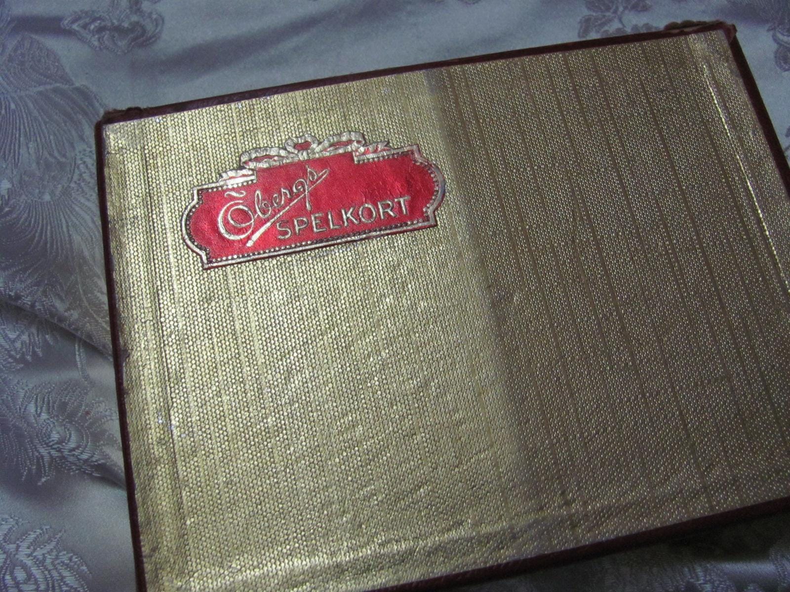 Vintage Spelkort Obergs 1956 Stockholm Playing Cards 2 Decks