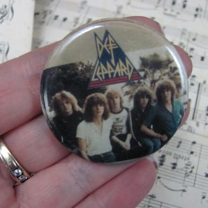 Def Leppard Rock Band -  Pin  Back Button Lapel Pin - Unused New Old Stock - Many others to choose from in my shop!!