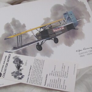 Stary plakat United Airlines Print - Curtiss Carrier Pigeon 1926 - 1929 - 1930 - Galloway Litho Litografia - Wiele innych do wyboru