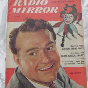Radio Mirror Magazine // November 1949 - Vintage Mid Century Movie Star Actors Actress Advertisements // Red Skelton