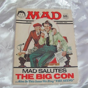 Rivista Vintage MAD Dicembre 1974 #171 // Il fumetto comico degli anni '70 e '80 // Molti altri tra cui scegliere nel mio negozio
