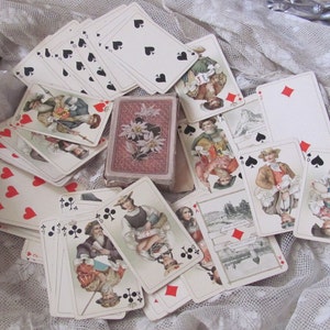 Vintage Patience Karten Dondorf Swiss Miniature Playing Cards Set Deck Box Completo Mid Century No 189 Illustrated Vittoriano