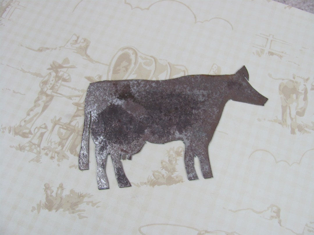 Cow Metal Steel Rusty Rusted Cut Out Silhouette Shape 6.5" X 4" - Many ...