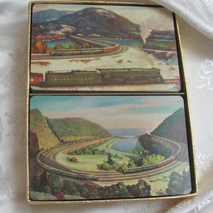 Pennsylvania Railroad Train Playing Cards // Set doppio in scatola da 2 mazzi // Altri tra cui scegliere nel mio negozio
