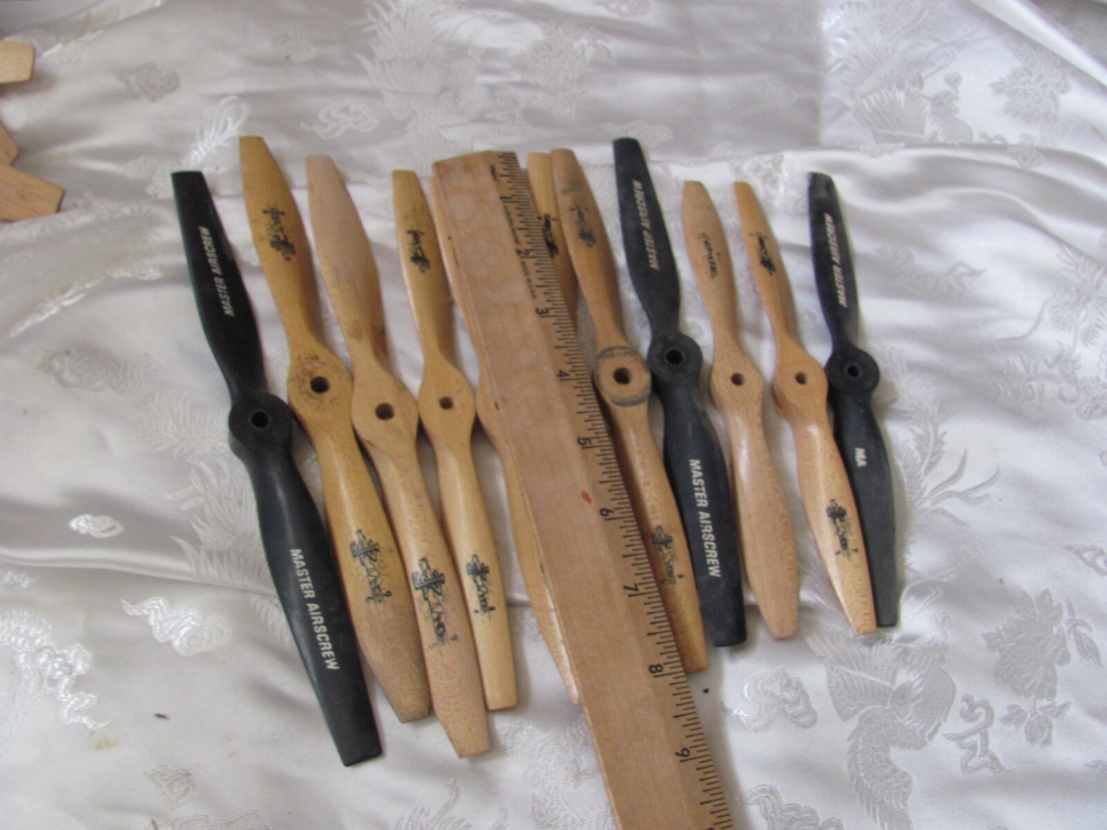 Model Plane Propeller Lot of 11 Vintage Wood Model Airplane Propellers Assorted 6-9