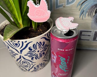 Hen on Nest Can Tab Opener Keychain | Chicken Can Opener | Farmhouse Keychain | Chicken Mom Gift | Nail Saver Can Opener