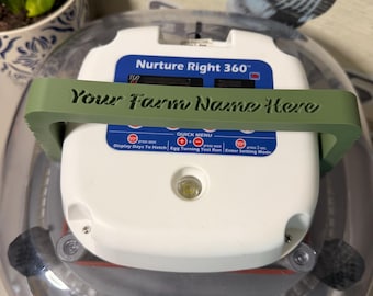 Nurture Right 360 Incubator Handle | 3D Printed | Custom Text Lid Handle | Egg Incubator Accessory