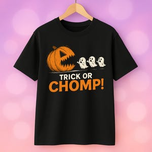 Vintage Halloween PNG: Bus eller tugga Jack-O'-Lantern och spöken