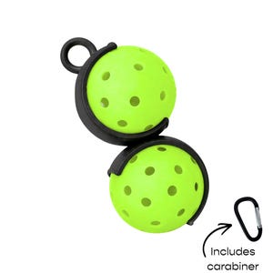 Soporte para pelotas de pickleball: sujeta 2 pelotas de pickleball, se sujeta a la cerca o red de la bolsa, accesorio para pickleball imagen 1